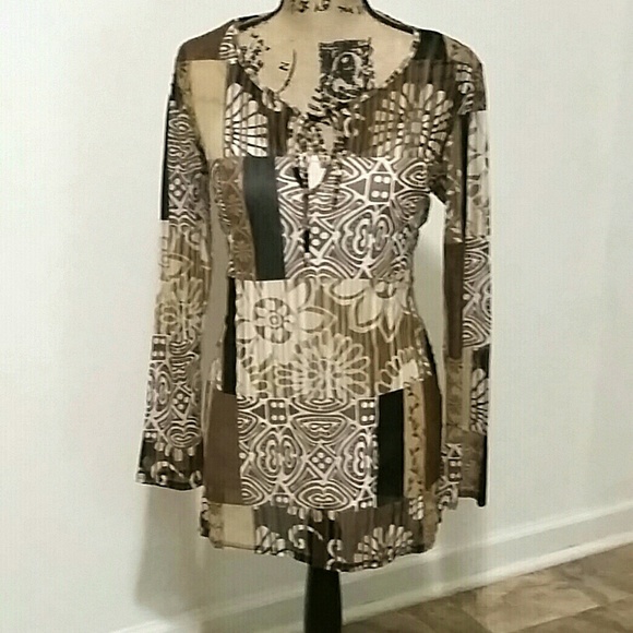 New York & Company Tops - New York & Company Sheer Tunic Top